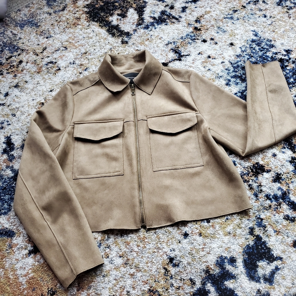 Banana Republic Factory Vegan Suede Cropped Jacket‎